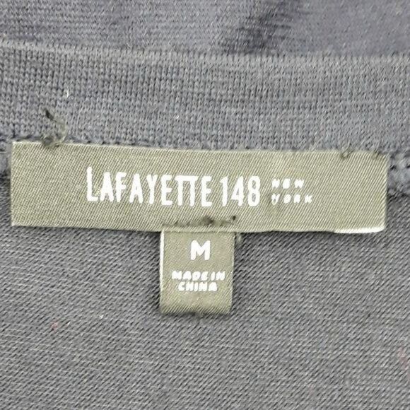 Lafayette 148 Wool Scoop Neck Long Sleeve Color Blocked Baseball Jersey Sz M - Picture 3 of 11